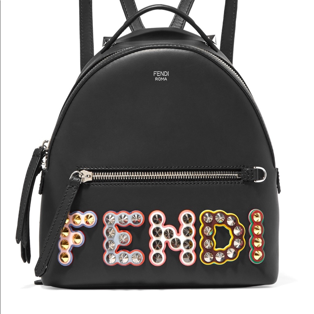 Fendi Black embellished backpack